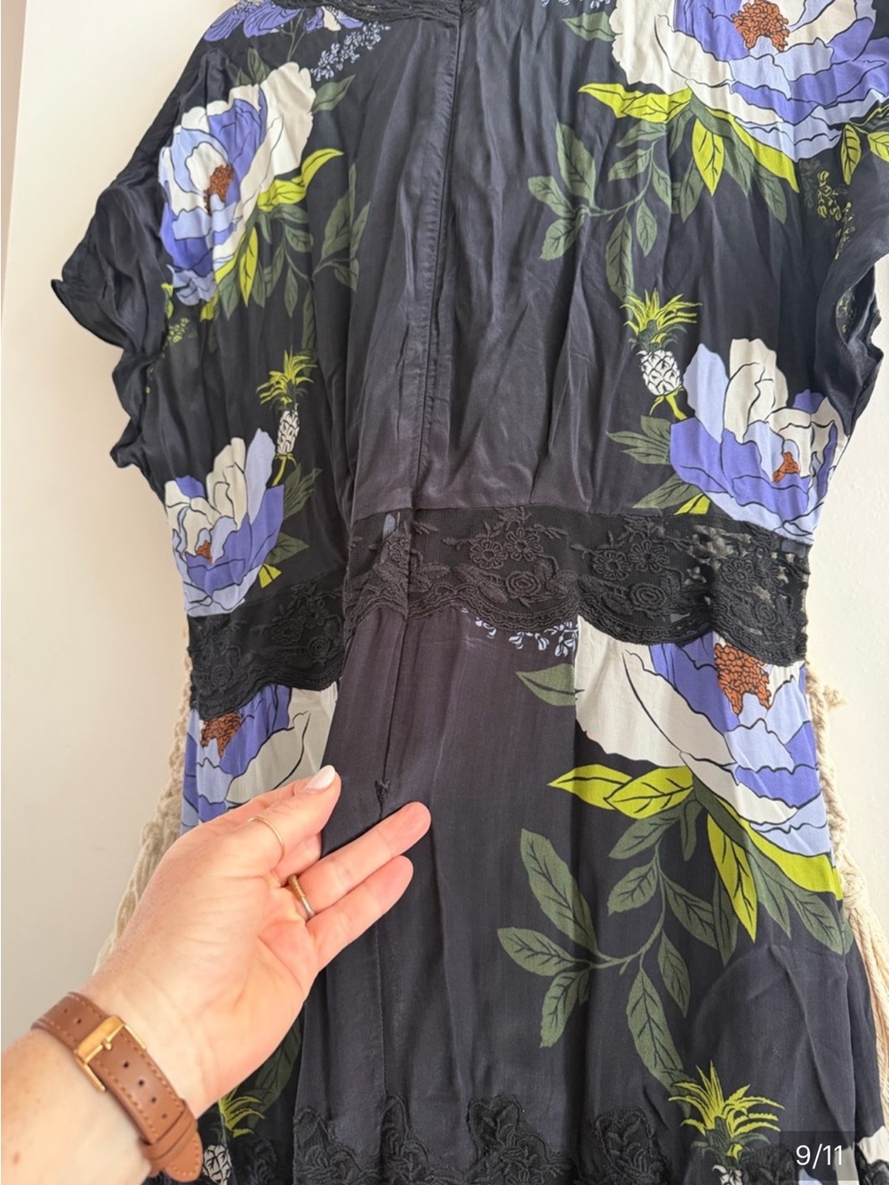 FARM Rio Soft Garden Floral Lace Maxi Slip Dress - Picture 10 of 13